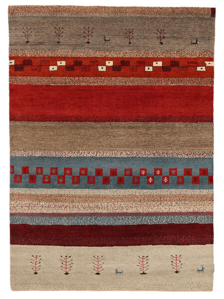  Gabbeh Loribaft Tapete 174X243 Lã Castanho/Vermelho Escuro Carpetvista