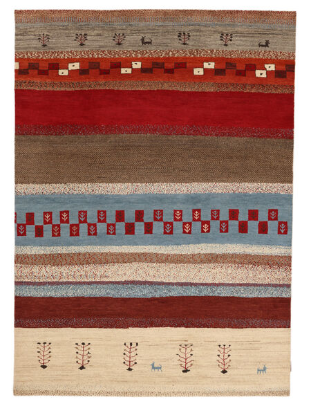 175X243 Gabbeh Loribaft Teppich Moderner Dunkelrot/Braun (Wolle, Indien) Carpetvista