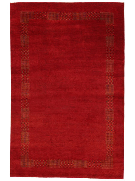 201X306 Tapete Gabbeh Loribaft Moderno Vermelho Escuro (Lã, Índia) Carpetvista