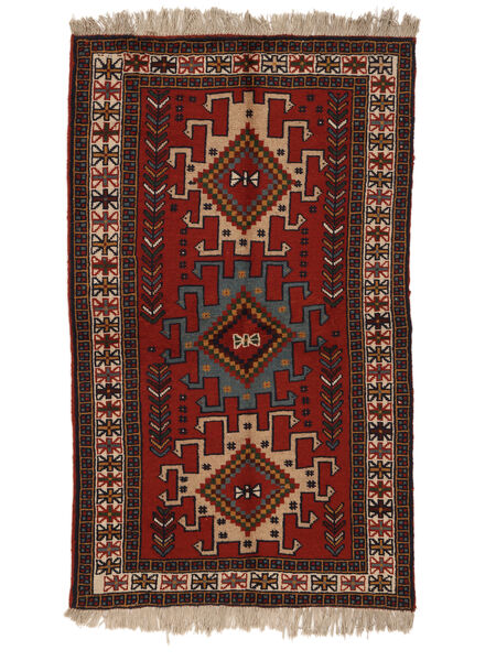  Persan Kurdi Ghuchan Covor 110X189 Negru/Dark Red Carpetvista