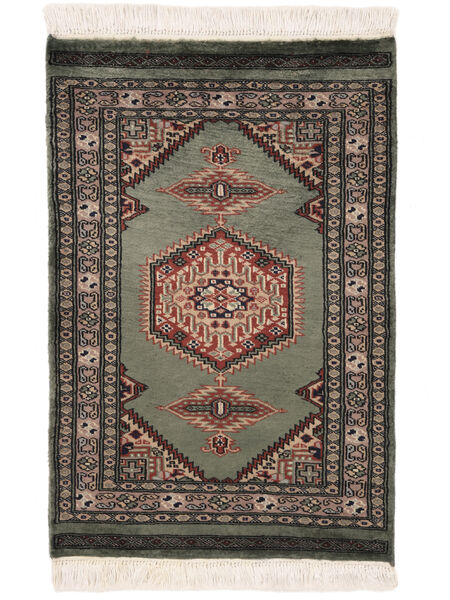  Pakistan Bokhara 3Ply 63X93 Uldtæppe Sort/Mørkegul Lille Carpetvista