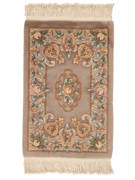  60X90 Medallion Shaggy Rug Small China 90 Line Wool, Carpetvista