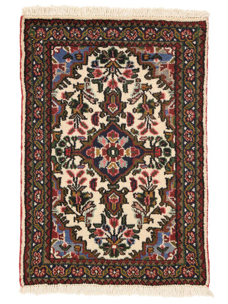  Orientalischer Hamadan Teppich 56X79 Schwarz/Dunkelrot Wolle, Persien/Iran Carpetvista