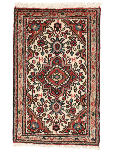 Alfombra Hamadan 52X82 Negro/Marrón (Lana, Persia/Irán)