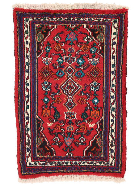 66X96 Hamadan Teppe Orientalsk Svart/Mørk Rød (Ull, Persia/Iran) Carpetvista