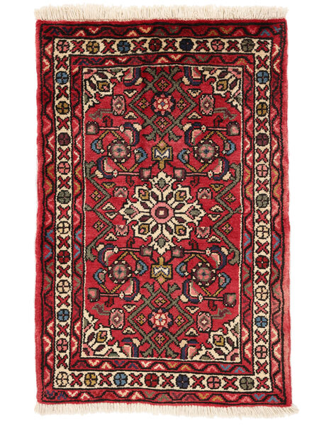  Oosters Hamadan Vloerkleed 59X90 Zwart/Donkerrood Wol, Perzië/Iran Carpetvista