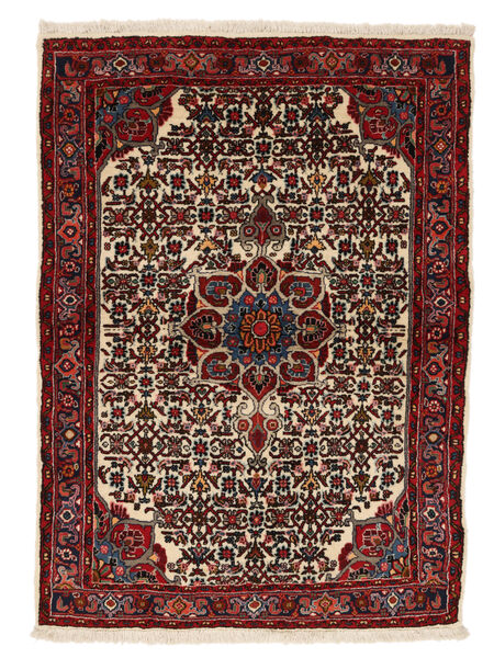  Perzisch Bidjar Vloerkleed 108X146 Zwart/Donkerrood (Wol, Perzië/Iran)