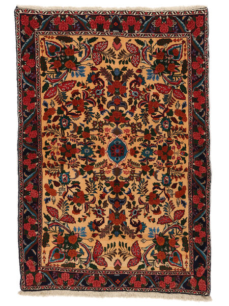  Oosters Bidjar Vloerkleed 105X155 Zwart/Bruin Wol, Perzië/Iran Carpetvista