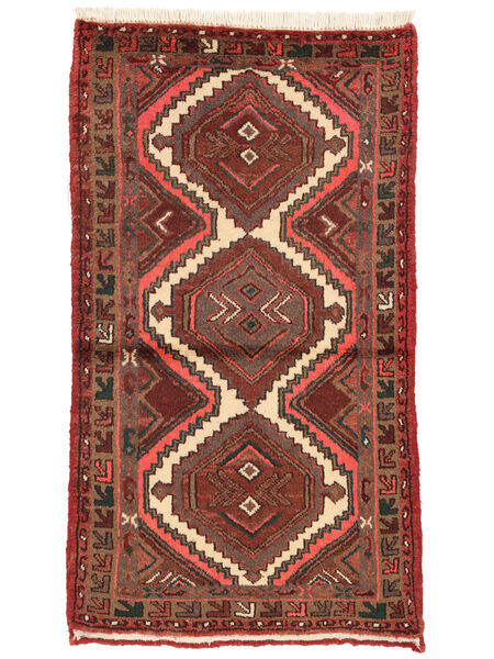  Oriental Hamadan Rug 70X130 Dark Red/Black Wool, Persia/Iran Carpetvista