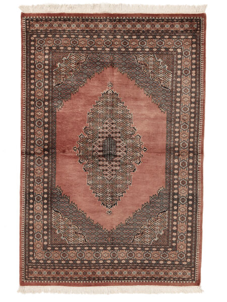 Dywan Orientalny Pakistański Bucharski 3Ply 138X206 Brunatny/Czarny (Wełna, Pakistan )