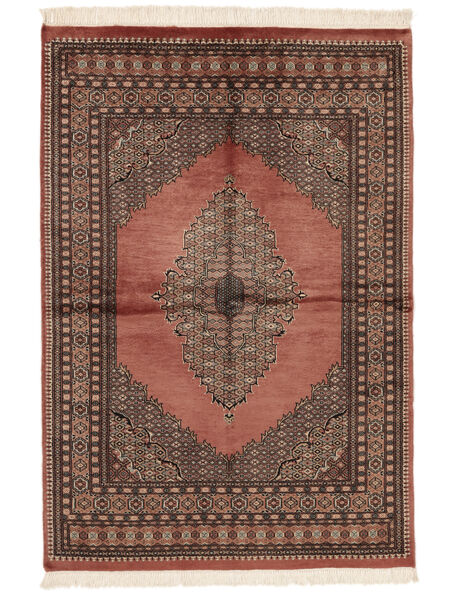  Pakistański Bucharski 3Ply Dywan 140X204 Wełniany Brunatny/Czarny Mały Carpetvista