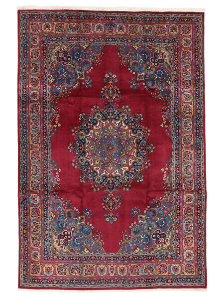 Alfombra Oriental Mashad Fine 200X297 Rojo Oscuro/Negro (Lana, Persia/Irán)