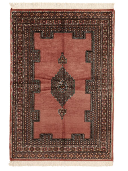 Dywan Pakistański Bucharski 3Ply 140X203 Ciemnoczerwony/Czarny (Wełna, Pakistan )