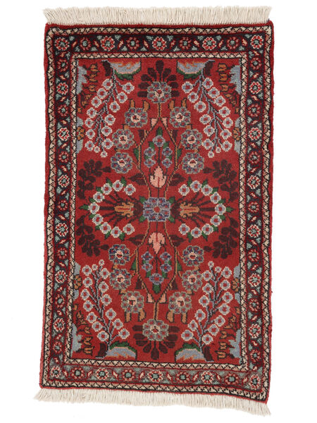 Lillian Tæppe 60X90 Mørkerød/Sort Uld, Persien/Iran Carpetvista