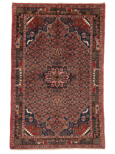  Persian Koliai Rug 155X242 Black/Dark Red Carpetvista