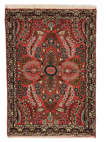 82X117 Tapete Lillian Oriental Preto/Vermelho Escuro (Lã, Pérsia/Irão) Carpetvista