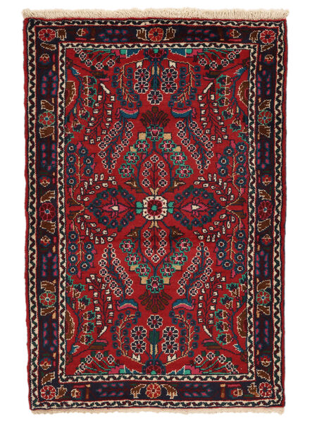 81X122 Lillian Matta Orientalisk Svart/Mörkröd (Ull, Persien/Iran) Carpetvista