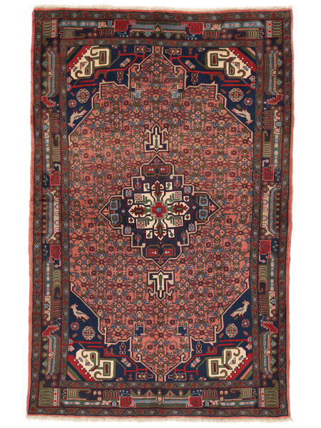 152X235 Dywan Orientalny Koliai Czarny/Ciemnoczerwony (Wełna, Persja/Iran) Carpetvista