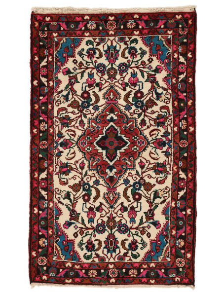 78X130 Dywan Orientalny Saruk Czarny/Ciemnoczerwony (Wełna, Persja/Iran) Carpetvista