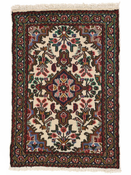 60X90 Tappeto Orientale Hamadan Nero/Rosso Scuro (Lana, Persia/Iran) Carpetvista