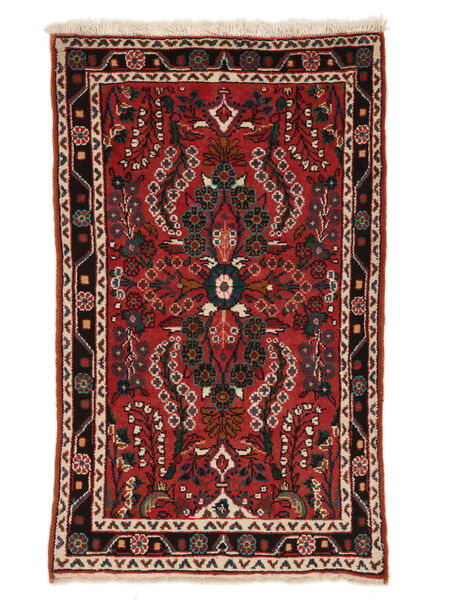  Orientalischer Lillian Teppich 76X125 Schwarz/Dunkelrot Wolle, Persien/Iran Carpetvista