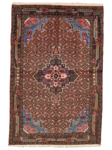 155X230 Koliai Rug Oriental Black/Dark Red (Wool, Persia/Iran) Carpetvista