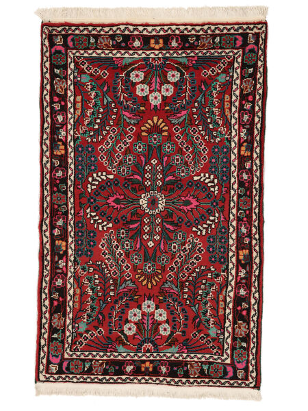 80X128 Alfombra Oriental Lillian Negro/Rojo Oscuro (Lana, Persia/Irán) Carpetvista