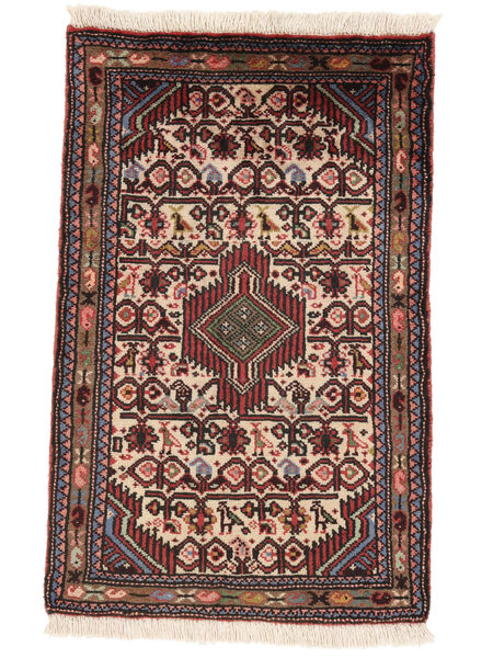  Persian Asadabad Rug 55X90 Black/Dark Red Carpetvista