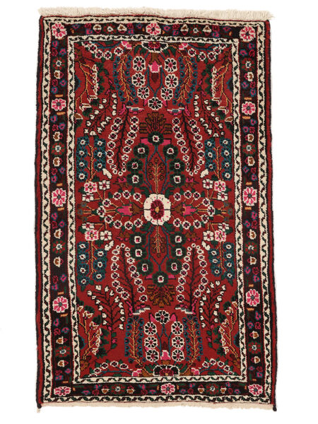 Lillian Vloerkleed 75X126 Zwart/Donkerrood Wol, Perzië/Iran Carpetvista