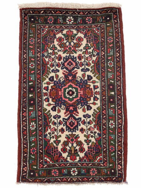 Tappeto Orientale Hamadan 64X98 Nero/Rosso Scuro (Lana, Persia/Iran)