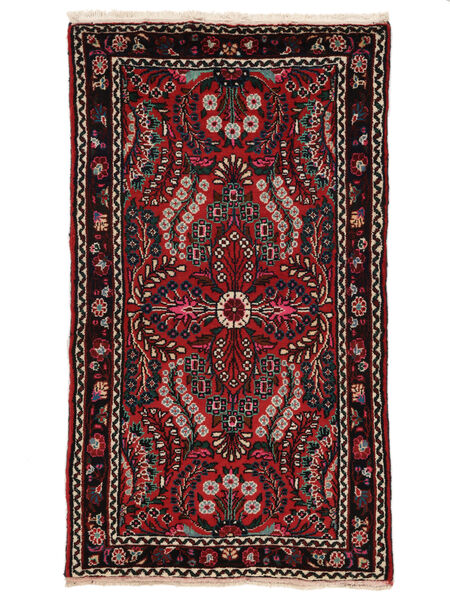  Lillian Alfombra 76X135 Persa De Lana Negro/Rojo Oscuro Pequeño Carpetvista