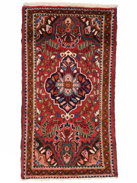 Lillian Vloerkleed 75X130 Donkerrood/Zwart Wol, Perzië/Iran Carpetvista