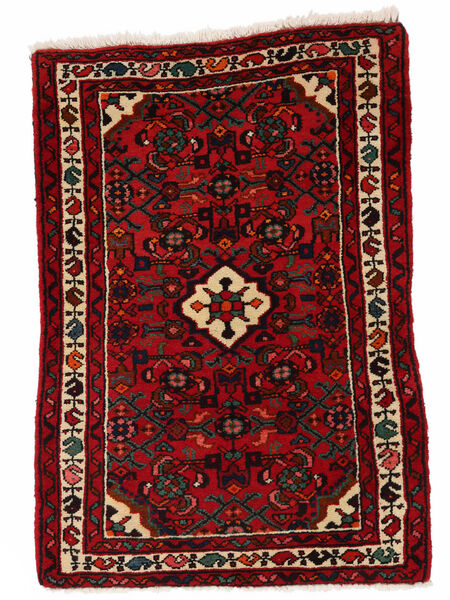 Alfombra Hamadan 70X100 Negro/Rojo Oscuro (Lana, Persia/Irán)