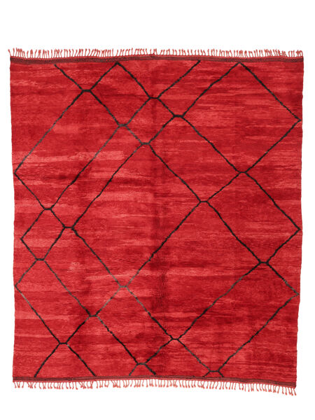 Tapete Berber Moroccan - Mid Atlas 335X382 Vermelho Escuro/Vermelho Grande (Lã, Marrocos)