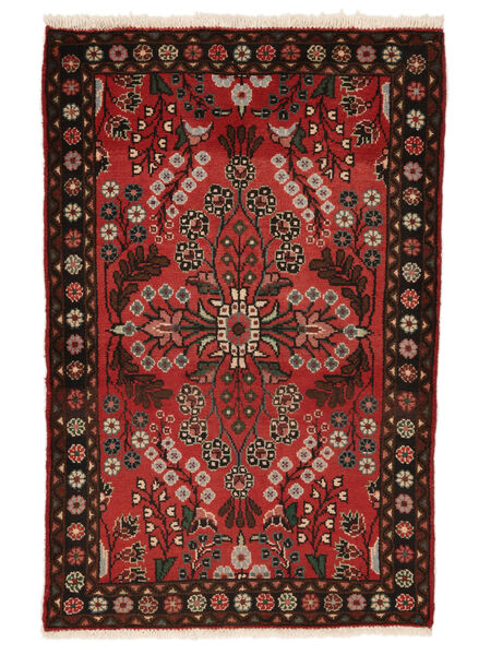 Lillian Vloerkleed 80X120 Zwart/Donkerrood Wol, Perzië/Iran Carpetvista