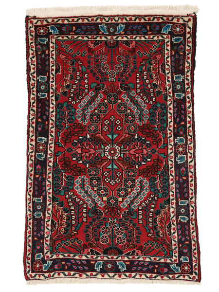  Perzisch Lillian Vloerkleed 76X121 Zwart/Donkerrood (Wol, Perzië/Iran)