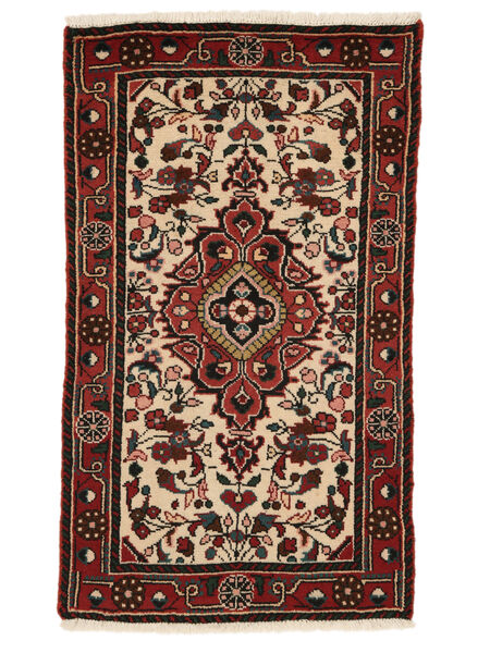  70X120 Hamadan Vloerkleed Zwart/Donkerrood Perzië/Iran Carpetvista