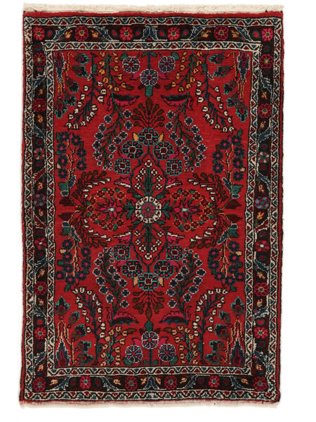  Perzisch Lillian Vloerkleed 80X117 Zwart/Donkerrood Carpetvista