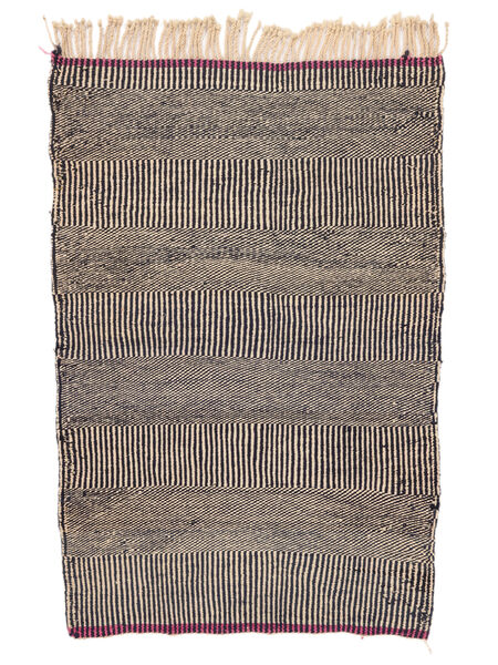 Alfombra High Atlas Kilim 105X156 Negro/Marrón (Lana, Marruecos)