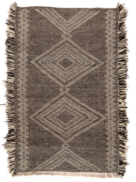  106X166 High Atlas Kelim Teppe Brun/Svart Marokko Carpetvista