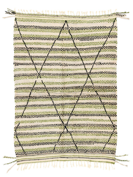 155X227 Berber Moroccan - Mid Atlas Rug Modern Yellow/Beige (Wool, Morocco) Carpetvista