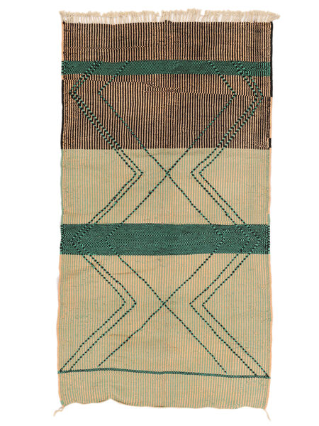 119X218 Tapete High Atlas Kilim Oriental Laranja/Preto (Lã, Marrocos) Carpetvista