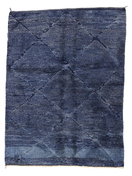  Berber Moroccan - Mid Atlas 164X218 Alfombra De Lana Azul Oscuro/Negro Carpetvista