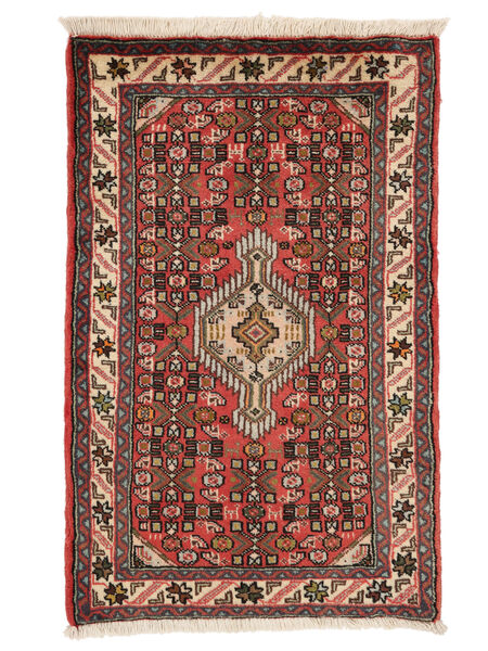  60X91 Asadabad Vloerkleed Donkerrood/Zwart Perzië/Iran Carpetvista