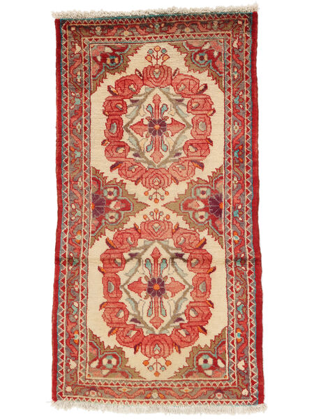  65X128 Lillian Vloerkleed Donkerrood/Bruin Perzië/Iran Carpetvista