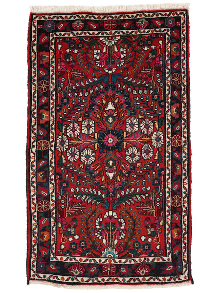 Tappeto Persiano Lillian 75X126 Nero/Rosso Scuro (Lana, Persia/Iran)