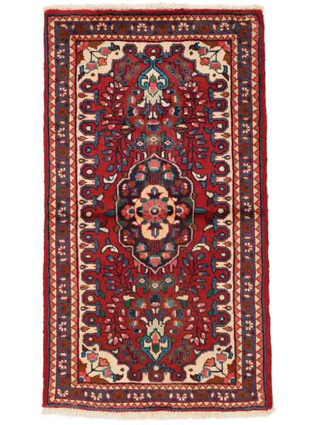  Oriental Lillian Rug 71X127 Dark Red/Black Wool, Persia/Iran Carpetvista