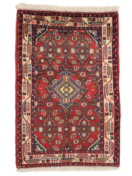 Tappeto Orientale Asadabad 59X89 Rosso Scuro/Nero (Lana, Persia/Iran)