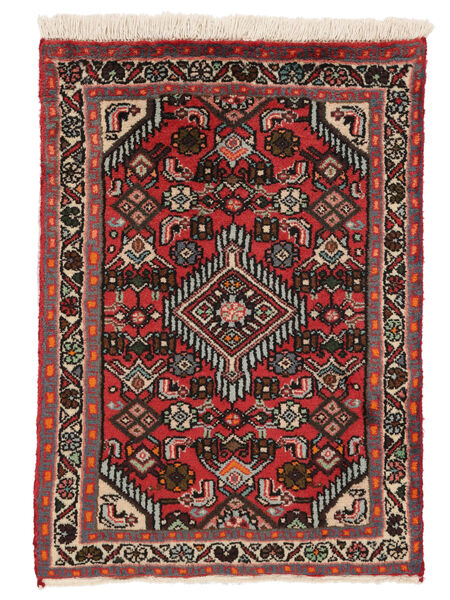 Tappeto Orientale Asadabad 58X80 Nero/Rosso Scuro (Lana, Persia/Iran)