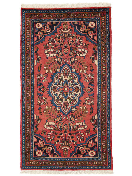 Alfombra Oriental Lillian 69X123 Negro/Rojo Oscuro (Lana, Persia/Irán)